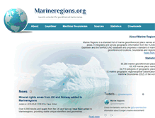 Tablet Screenshot of marineregions.org